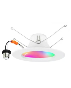 Zigbee 3.5 inch Retrofit Smart Can Light, Smart Recessed Pot Light, Dimmable Colored LED Downlights with E26 Cap, 630lm
