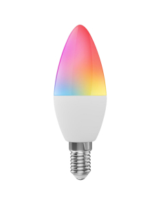 E12 Zigbee Smart Light Bulb, Candle LED Bulb, Dimmable Colored Light Bulbs, 330lm