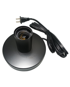 Industrial Table Lamp Base,Small Polished Metal Desktop Light Sockets Base Only,Vintage E26 Edison Screw Light Bulb Holder Base 5.57ft Cord