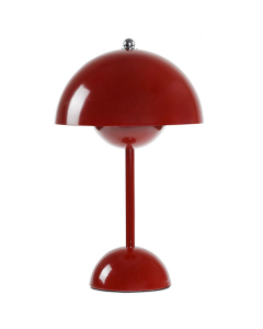 11"H Modern Cordless Table Lamp, Cordless Mid Century Lamp, Cute Battery Mushroom Table Lamp, Small Lamp for Nightstand, Dimmable Touch