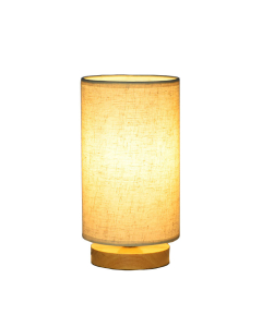 9.45"H Mini Table Desk Lamp with E26 Bulb, Warm Light, Linen Color