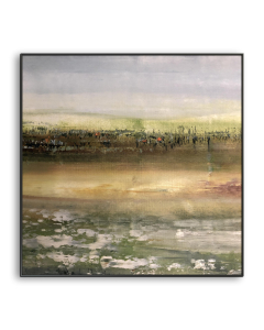Beautiful Evocative Original Abstract Art Landscape Oil Painting, Large Wall Art for Living Room, Home Office, Bedroom, Hallway, No Frame