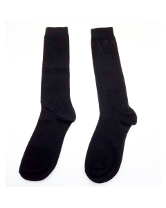 EOATO 6-Pair-Pack Men's Black Cotton Over-the-Calf Socks, OTC Dress Socks, Knee-high Socks