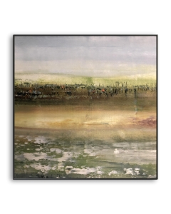 Hand-painted Beautiful Evocative Original Abstract Art Landscape Oil Painting, Large Wall Art for Living Room, Home Office, Bedroom, Hallway, No Frame