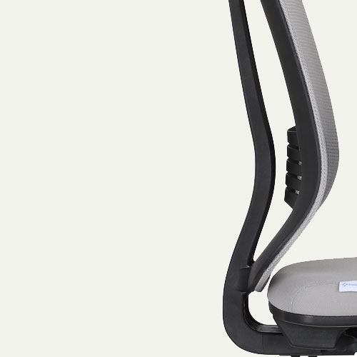 Strong, flexible and curved lumbar support.